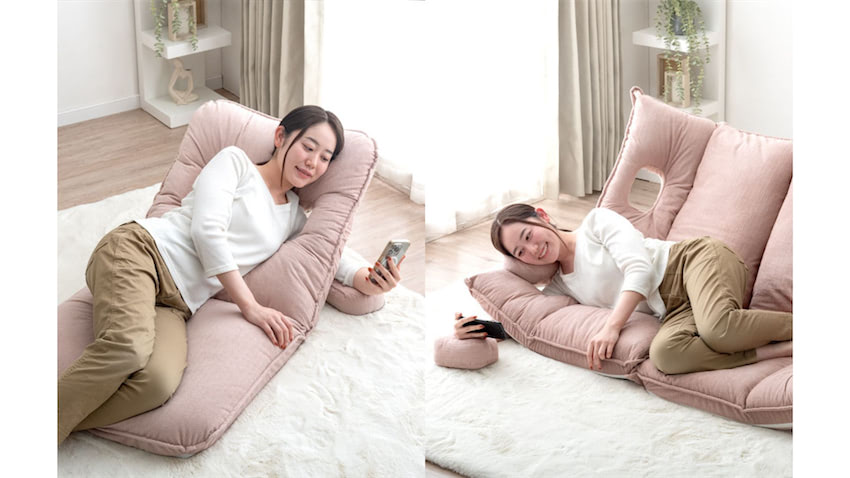 タンスのゲン、「スマホ使用に最適化」した座椅子・ローソファ発売