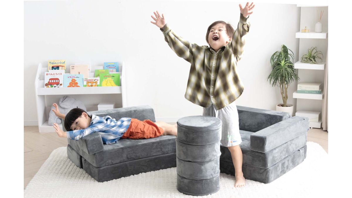 タンスのゲン、子どもが遊べる「つみきソファ」の新色発売 カバー単品 