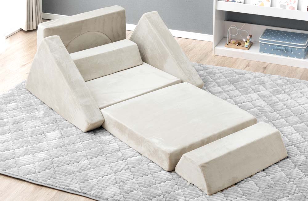 タンスのゲン、子どもが遊べる「つみきソファ」の新色発売 カバー単品