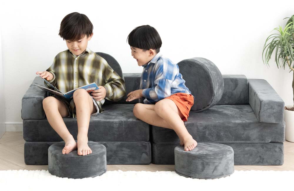 タンスのゲン、子どもが遊べる「つみきソファ」の新色発売 カバー単品