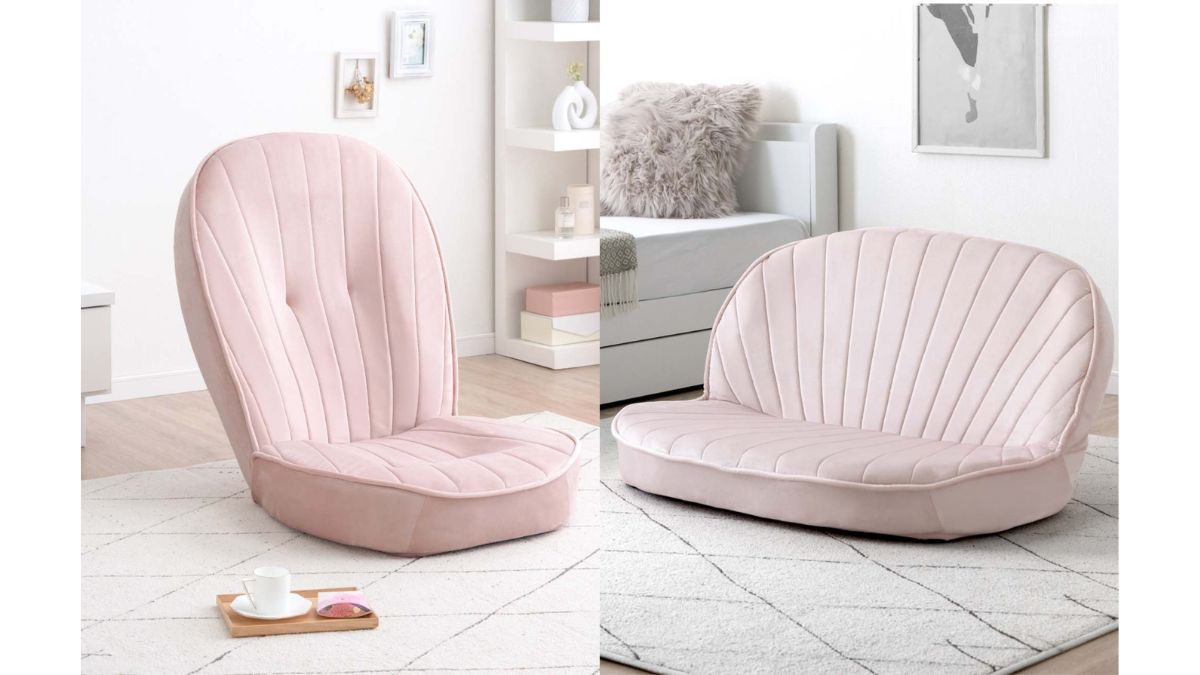 タンスのゲン、シェルデザインが大人可愛いハイバック座椅子と