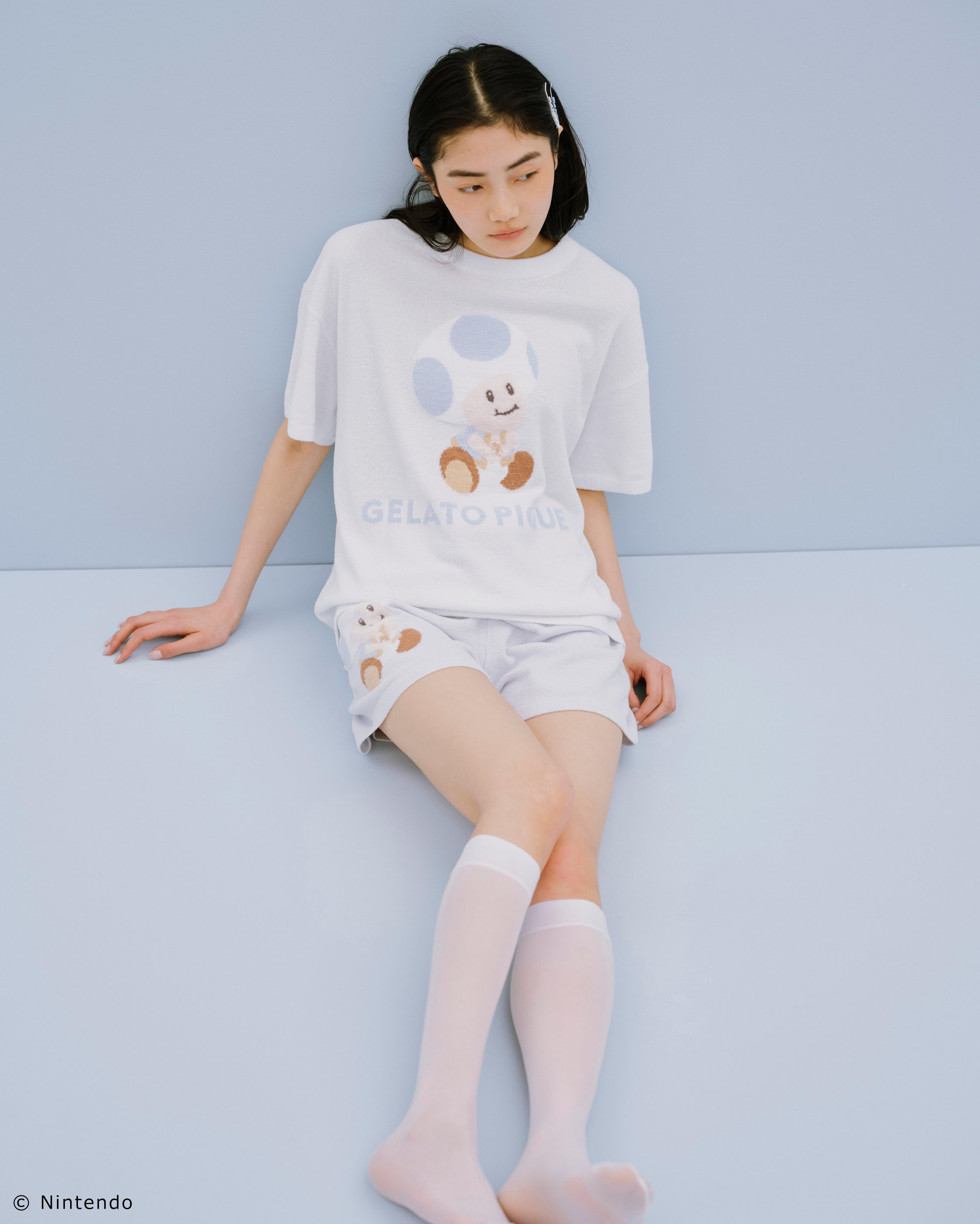 キノピオ＆ヨッシージャガードプルオーバーショートパンツセット セール】【スーパーマリオ】【レディース】キノピオ＆ヨッシー