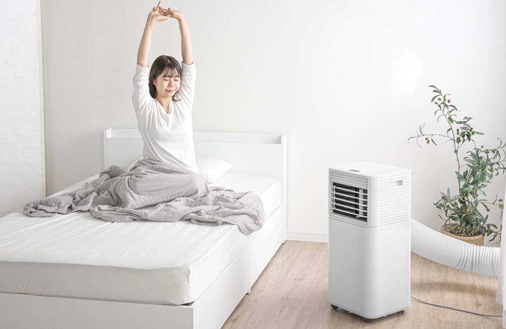 25年製40℃猛暑対応モデル！タンスのゲン スポットクーラー サマークリアランス］猛暑対応モデル テラス窓パネル付 スポット