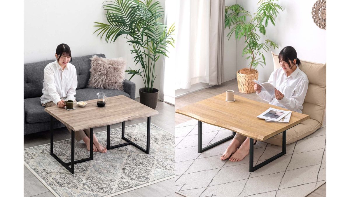 タンスのゲン、2WAY仕様のリビングテーブル発売 脚の向きで高さを変更
