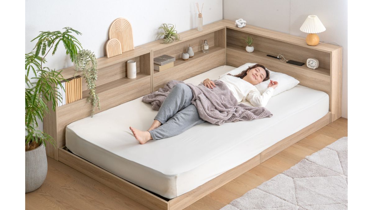 タンスのゲン、側面に棚を備えた「L字収納付きベッド」発売 ベッド回り タンスのゲン、側面に棚を備えた「L字収納付きベッド」発売 ベッド回り