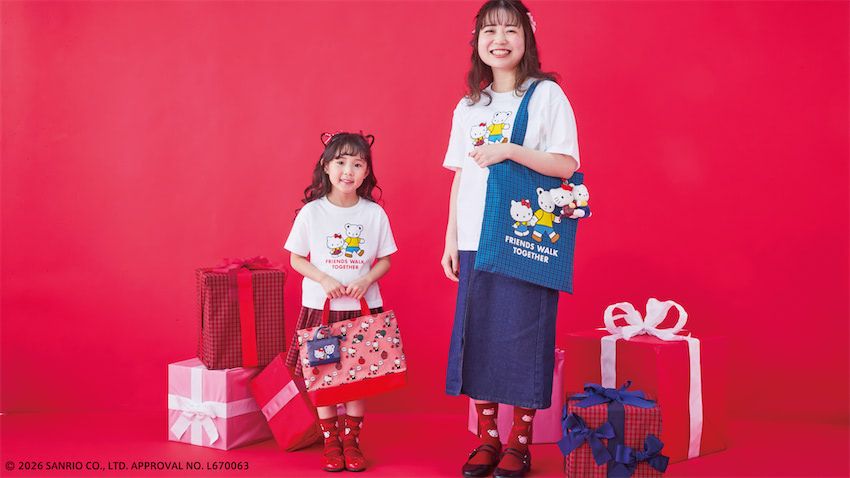 ファミリア、ハローキティと初コラボ EC先行で21アイテム発売、神戸と