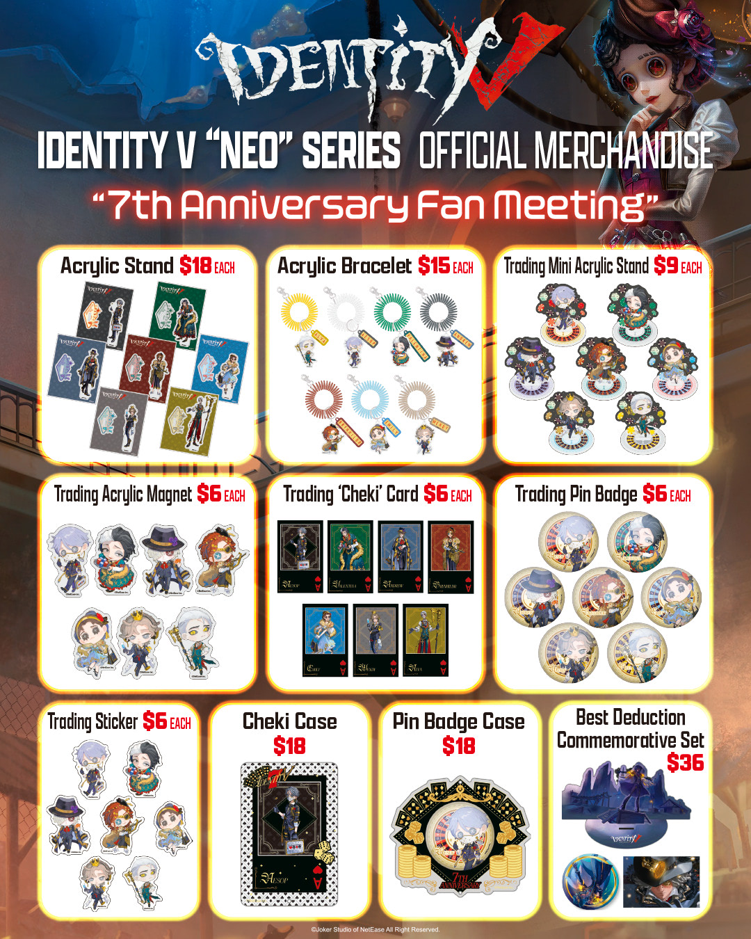 日本直販、BOOKOFF USAの全6店舗で「Identity V 第五人格」限定
