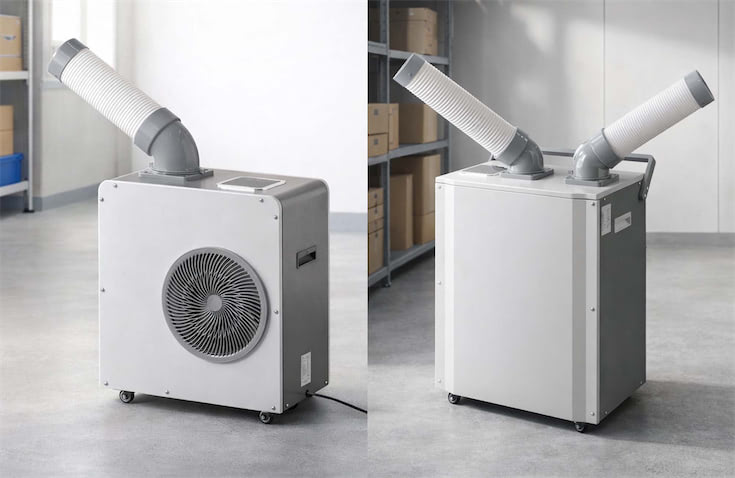 タンスのゲン、最高45℃の猛暑現場でも使用できるスポットクーラー2機種