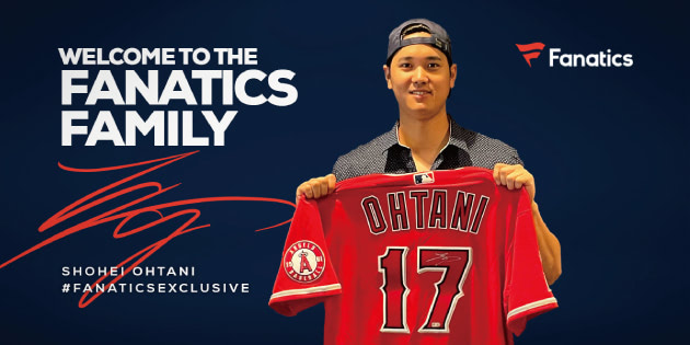 ファナティクス、MLBの大谷翔平選手と独占パートナーシップ契約を締結